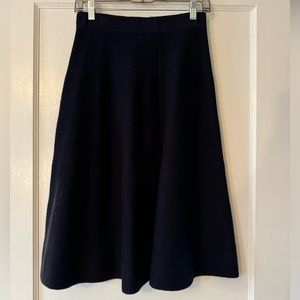 Navy knit midi skirt from J crew